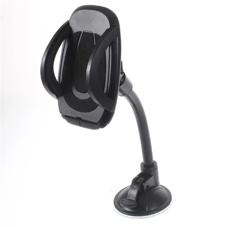 360 Degree Swivel Suction Cup Car Mount Holder for iPhone Samsung Sony (K5+H54) - Black