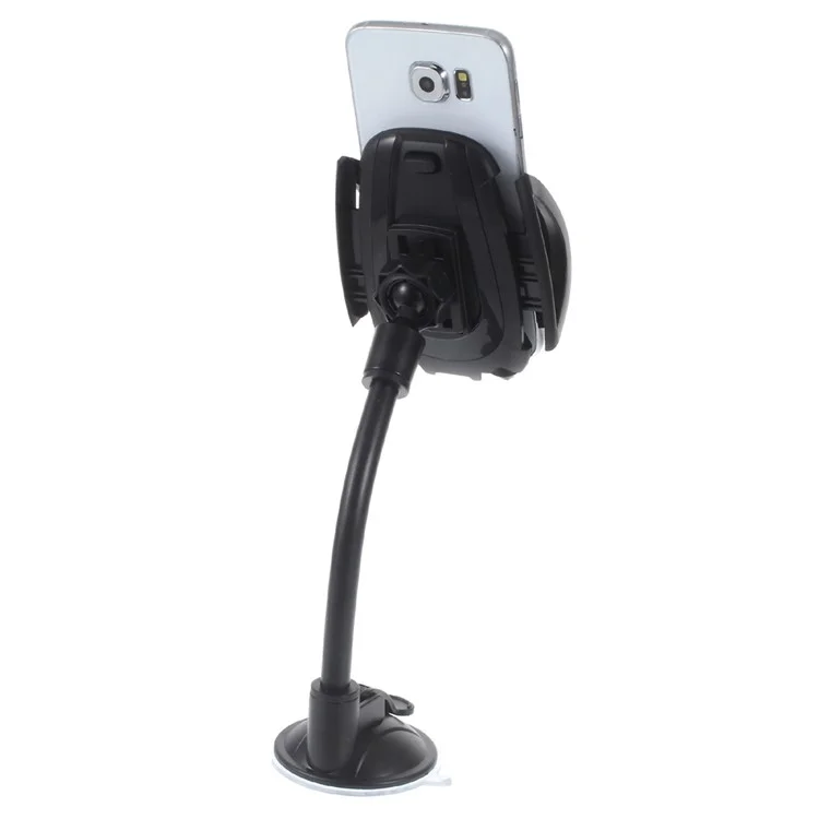 360 Degree Swivel Suction Cup Car Mount Holder for iPhone Samsung Sony (K5+H54) - Black