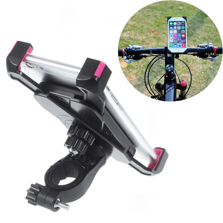 Soporte universal de manillar de bicicleta para iPhone 6s Plus/Samsung Galaxy S6 (CH-01-A) - Rosa
