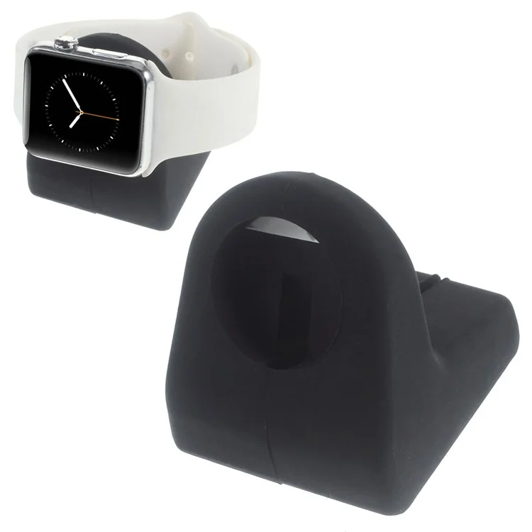 Silicone Charging Docking Station Cradle Mount for Apple Watch 38mm/42mm