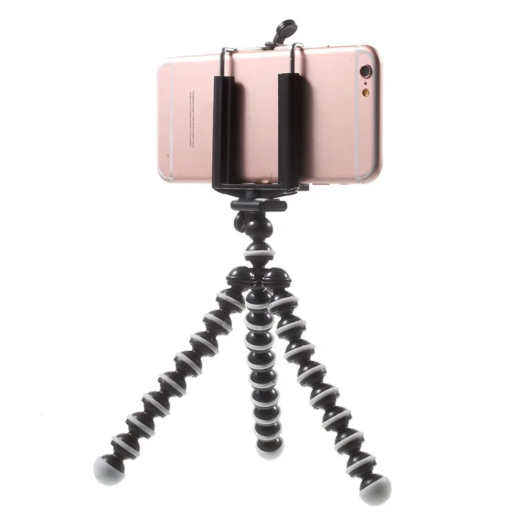 5122+T21 Flexible Octopus Stand Desktop Tripod with 5.5-8cm Mobile Phone Clip