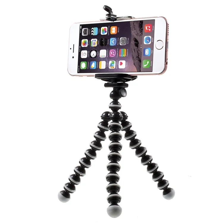 5122+T21 Flexible Octopus Stand Desktop Tripod with 5.5-8cm Mobile Phone Clip