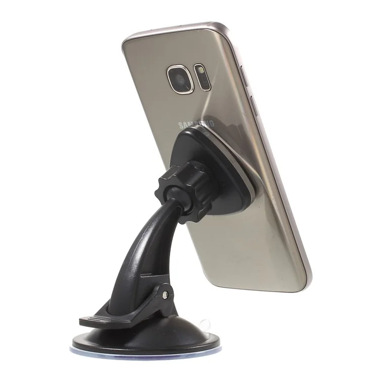 Universal Magnetic Car Windshield Suction Cup Mount Stand for Samsung Galaxy S7/iPhone 6s - Black