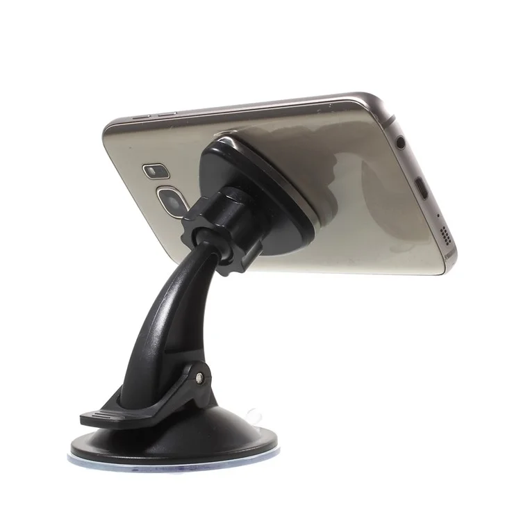 Universal Magnetic Car Windshield Suction Cup Mount Stand for Samsung Galaxy S7/iPhone 6s - Black