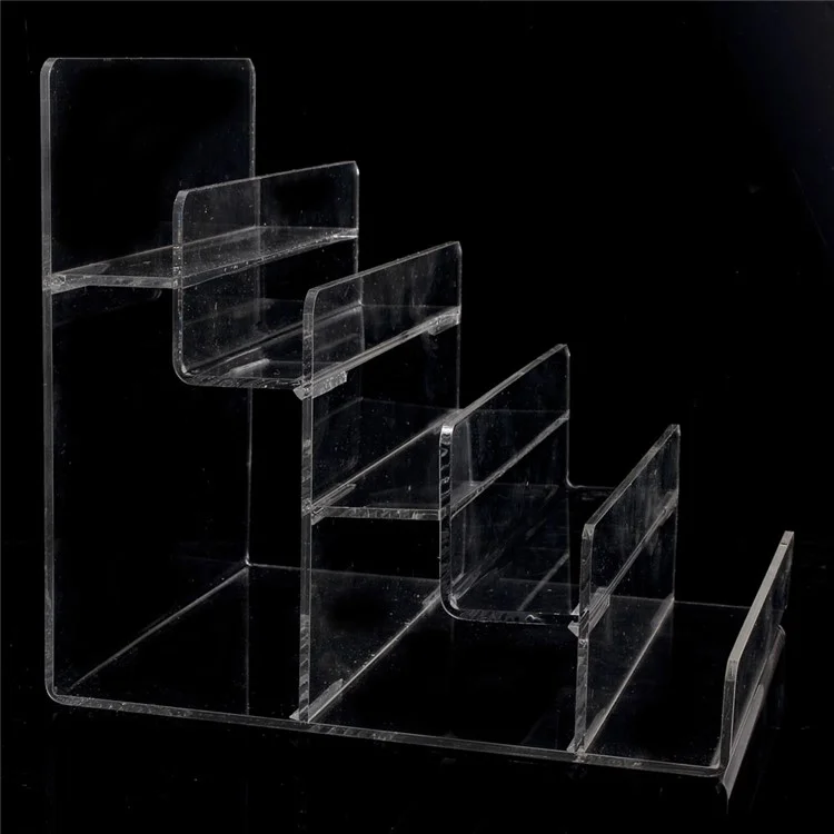 5-layer Clear Acrylic Display Stand for Cellphone / Power Bank / Bluetooth Earphone etc