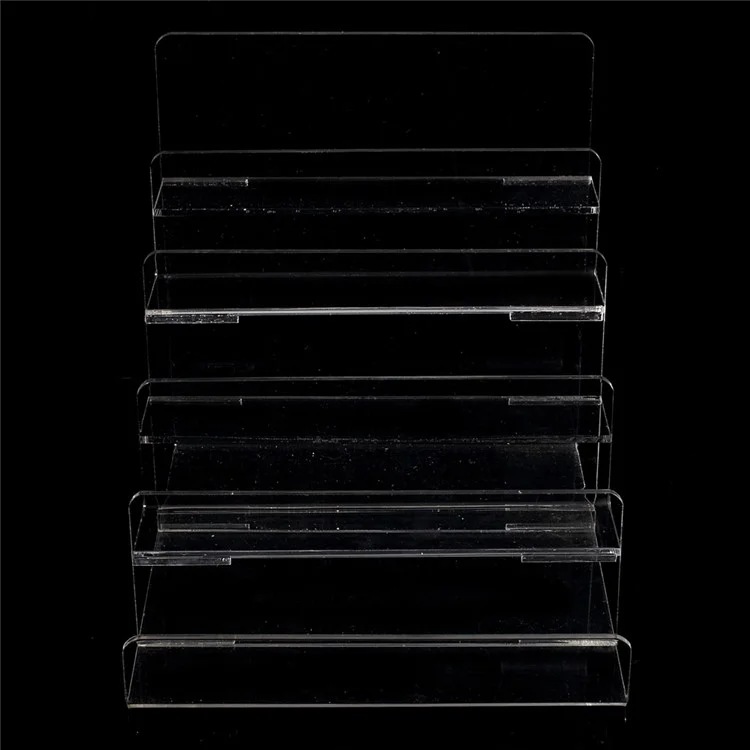 5-layer Clear Acrylic Display Stand for Cellphone / Power Bank / Bluetooth Earphone etc