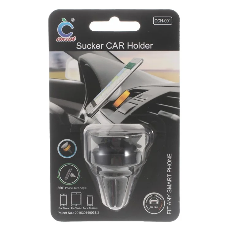 Sucker Car Air Vent Mount Holder for Smart Phone - Black