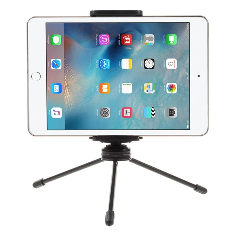 Multi-functional Mini Metal Tripod + Dual Clamps for iPhone iPad Samsung Smartphone Tablets  - Black