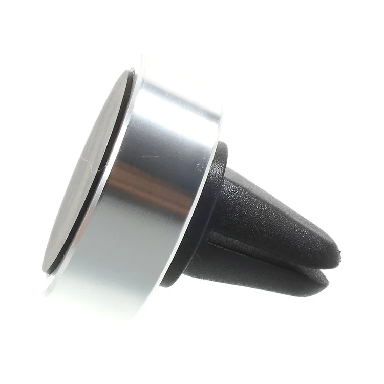 Magnetic Car Air Vent Mount Stand for iPhone Samsung Smartphone GPS - Silver Color
