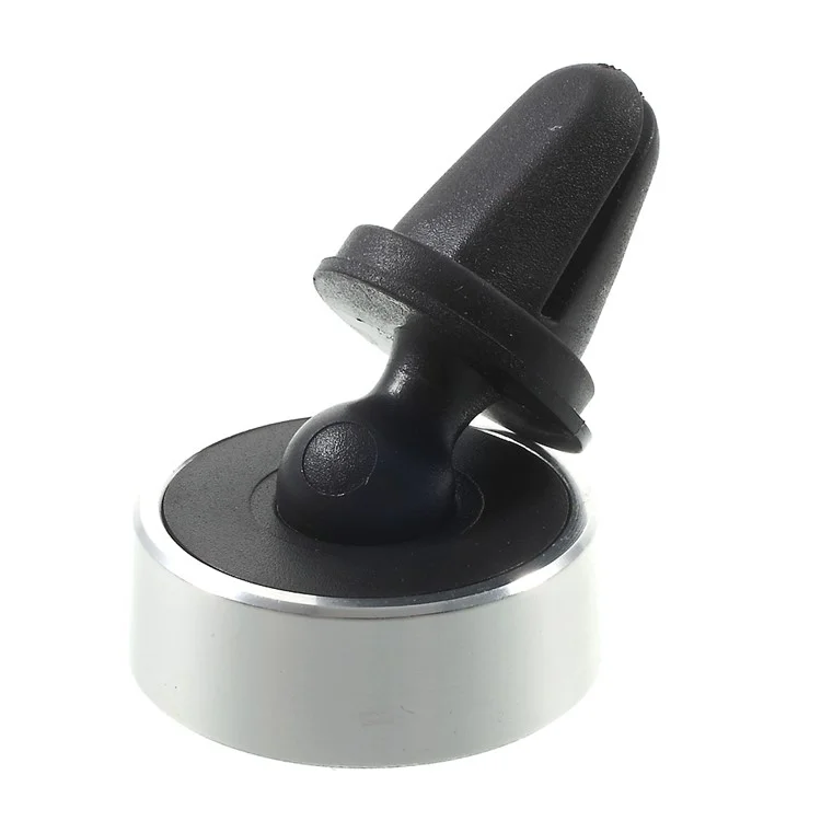 Magnetic Car Air Vent 360-Degree Rotary Mount Stand for iPhone Samsung GPS - Silver Color