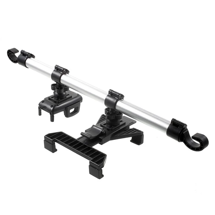 360-Degree Rotary Car Headrest Mount Stand with Two Adapters for iPhone 7/iPad Pro 9.7 Etc