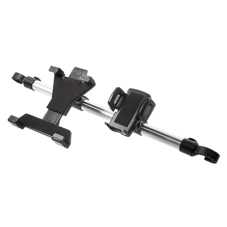360-Degree Rotary Car Headrest Mount Stand with Two Adapters for iPhone 7/iPad Pro 9.7 Etc