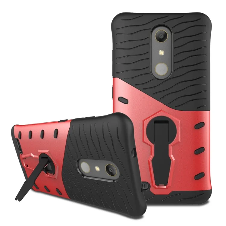 Armor PC + TPU Kickstand Back Cover for ZTE ZMAX Pro Z981 - Red