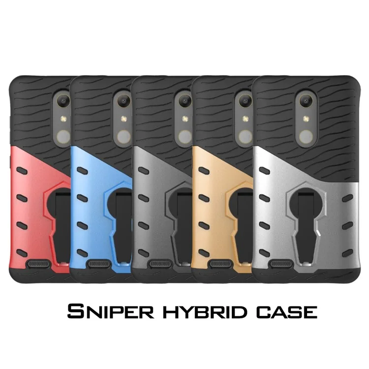 Armor PC + TPU Kickstand Back Cover for ZTE ZMAX Pro Z981 - Red