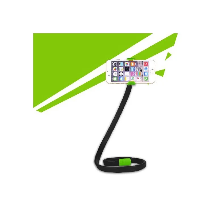 Collapsible Snake Design Rotating Phone Stand Lazy Bed Multi-purpose Holder Clip - Green