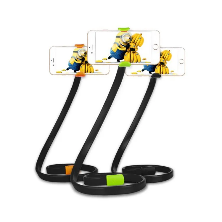 Collapsible Snake Design Rotating Phone Stand Lazy Bed Multi-purpose Holder Clip - Green