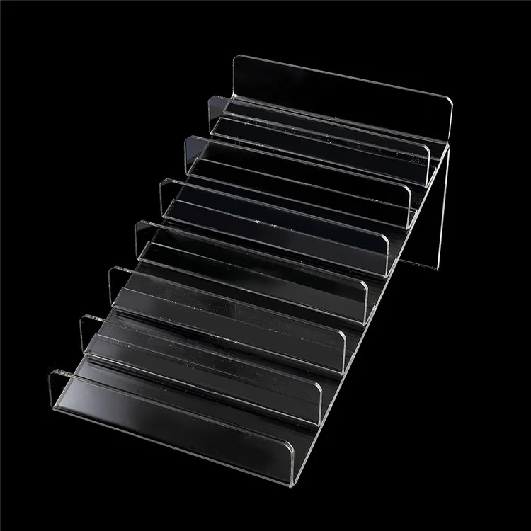 7-layer 16cm Width Clear Acrylic Display Holder for Mobile Phones/Tablets/Cases etc