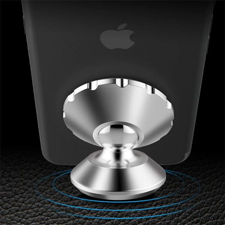 CAFELE Gear Shape Magnetic Rotary Car Mount Holder for iPhone Samsung - Silver Color