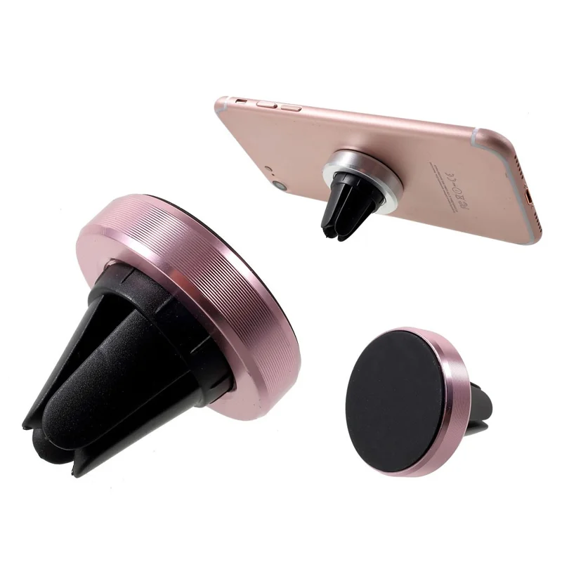 Universal Magnetic Car Air Vent Holder Mount for iPhone 7/ 7 Plus/ Samsung S7 Etc - Rose Gold Color
