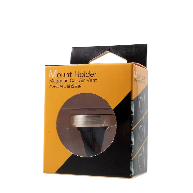 Universal Magnetic Car Air Vent Mount Stand for iPhone 7/ 7 Plus/ Samsung S7 Etc - Gold Color