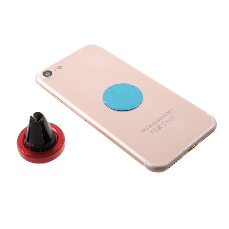 Universal Magnetic Car Air Air Venture Mount Phone Téléphone Pour Iphone 7/7 Plus / Samsung S7, Etc. - Rouge