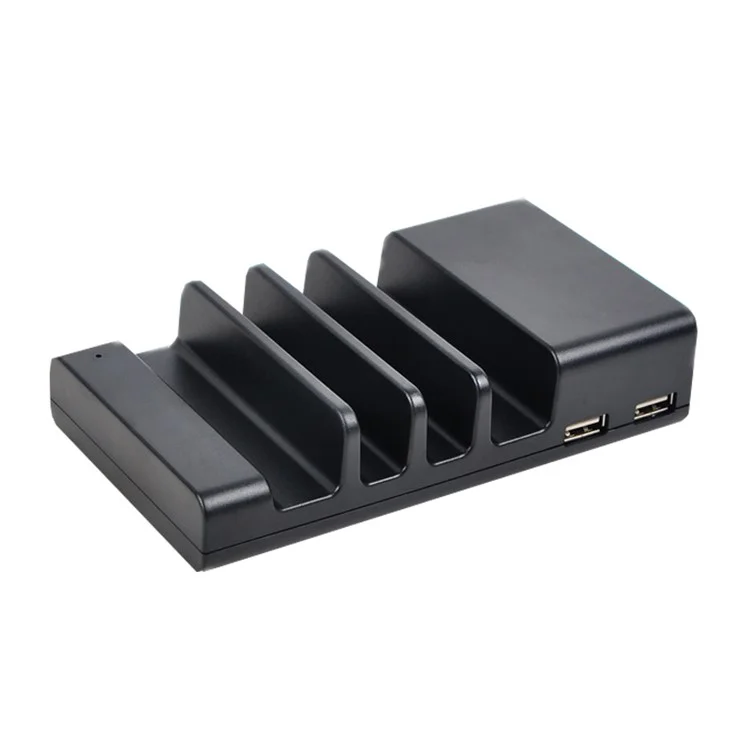USB Wall Charger 4-Port Desktop Charging Station for iPhone iPad Samsung Sony (wodSL02) - Black / US Plug