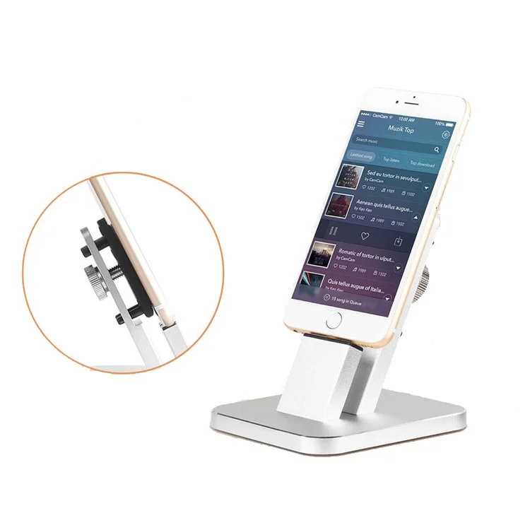 ZIKU WOJS-23 Aluminum Charging Stand Dock Station for iPhone - Silver