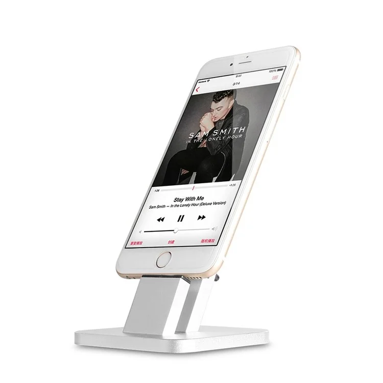 ZIKU WOJS-23 Aluminum Charging Stand Dock Station for iPhone - Silver