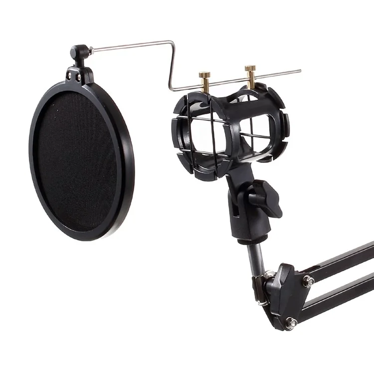 Studio Folding Microphone and Phone Stand Holder Karaoke Recording Desktop Mount Kit