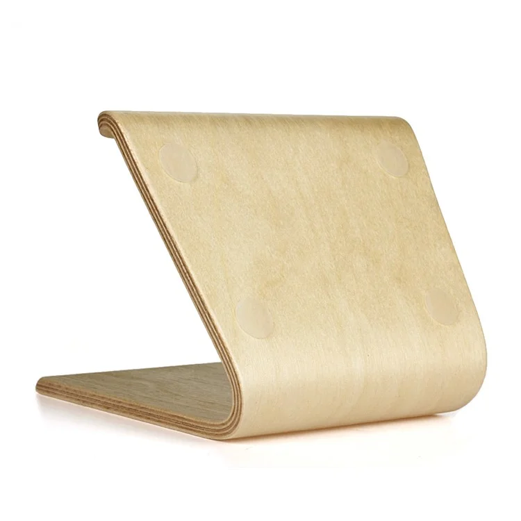 Samdi Real Wood Desktop Stand Para Iphone Ipad Samsung Mobile Phones & Tabletas - Abedul Blanco