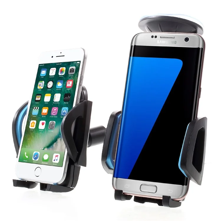 JS-026 Suction Cup Multi-function Car Mount Cradle with Double Phone Holders (Color Random) - Style A
