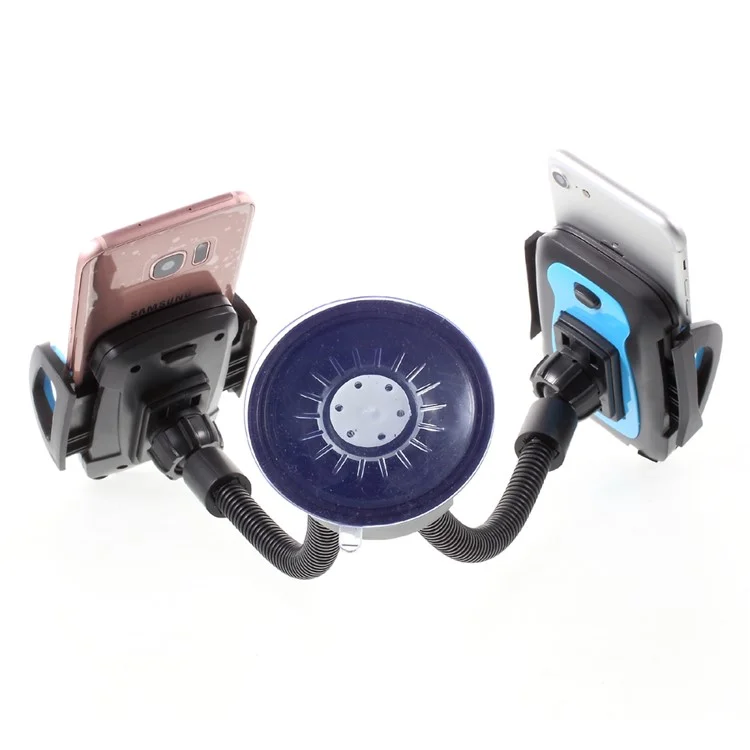 JS-026 Suction Cup Multi-function Car Mount Cradle with Double Phone Holders (Color Random) - Style A