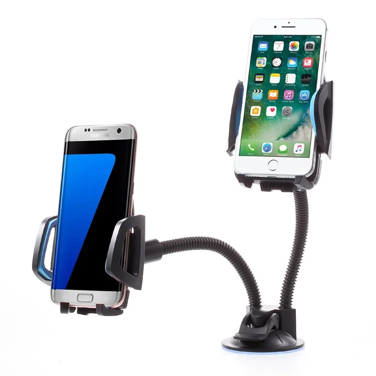 JS-026 Suction Cup Multi-function Car Mount Cradle with Double Phone Holders (Color Random) - Style A