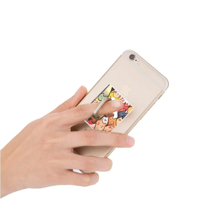Universal Smartphone Printing Pattern Finger Grip Stand Holder - Cartoon Pattern