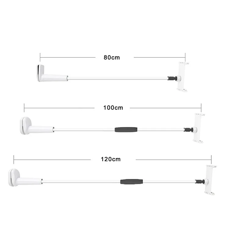 Universal 360 Rotary Lazy Bed Desktop Mount Holder for Tablet and Mobile Phone, Width: 12-18cm - White