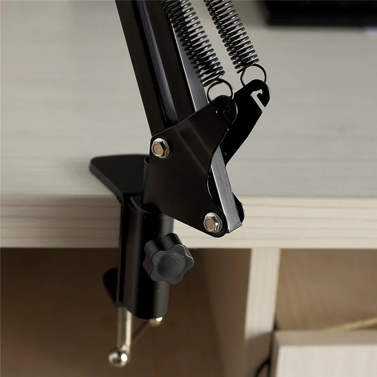 Desktop Recording Microphone Stand Studio Boom Arm with Phone Clamp for Broadcasting/ Phone Karaoke