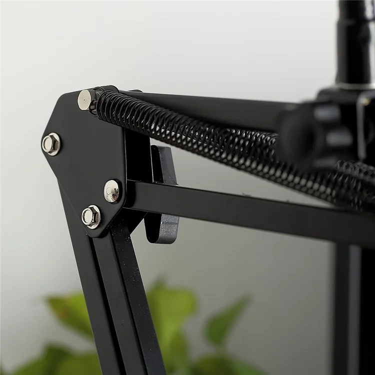 Desktop Recording Microphone Stand Studio Boom Arm with Phone Clamp for Broadcasting/ Phone Karaoke