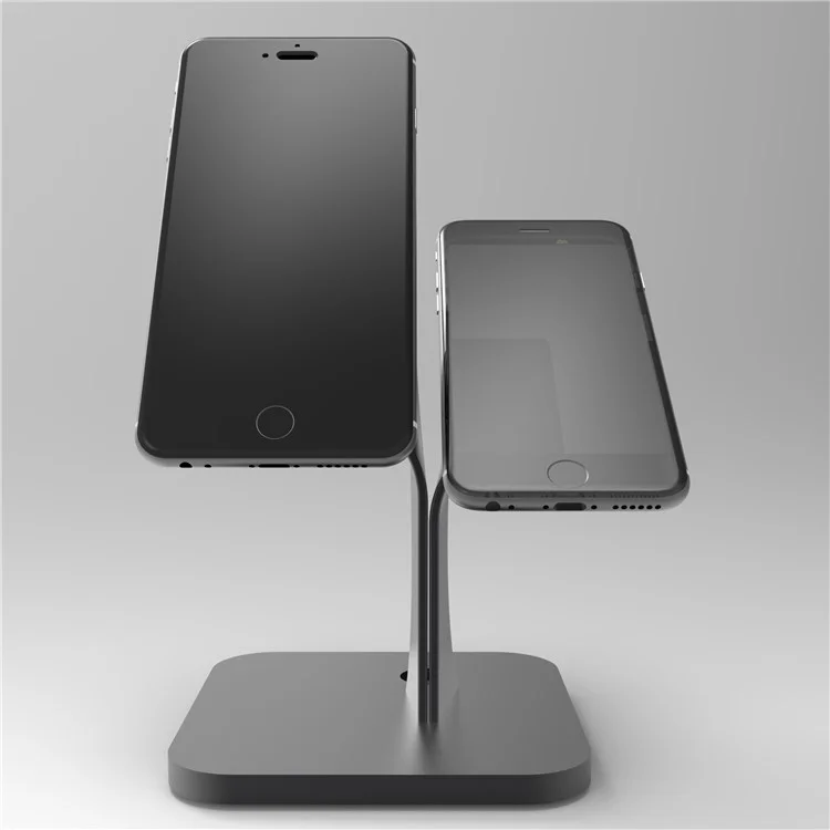Nano Micro Suction Bracket Aluminum Alloy Desktop Stand for Apple Watch, iPhone, Samsung etc. - Black