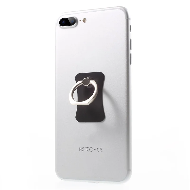 CMZWT Metal Ring Kickstand Finger Grip Holder Mobile Phone Bracket Stand - Black