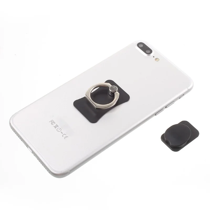 CMZWT Metal Ring Kickstand Finger Grip Holder Mobile Phone Bracket Stand - Black