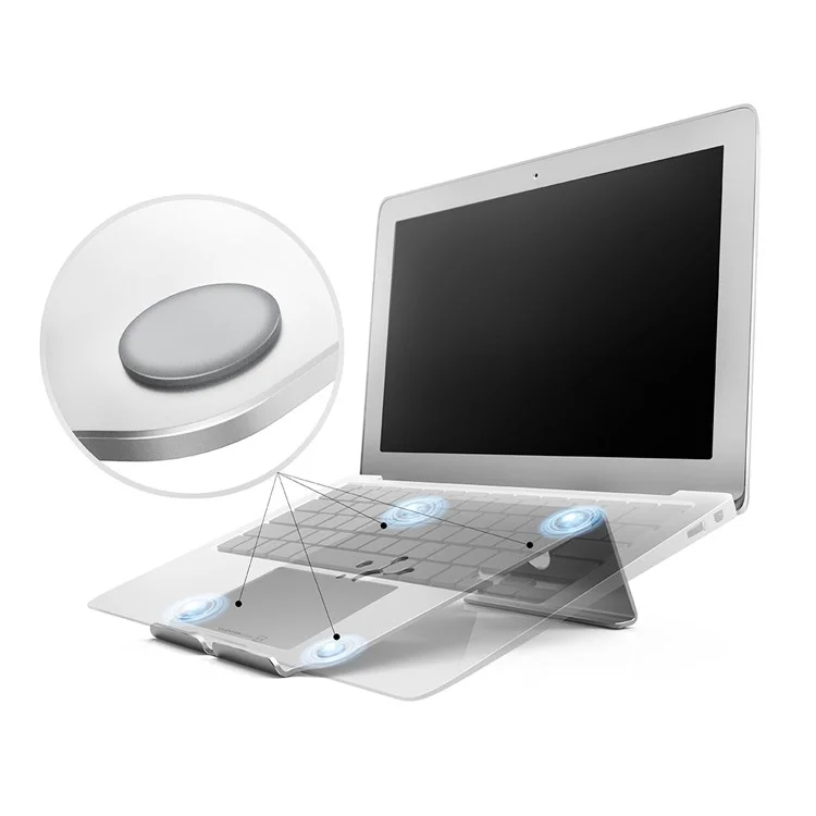 Aluminum Alloy Tablet Notebook Desktop Stand Mount for iPad Pro/Samsung Tab A 7.0 Etc - Silver Color