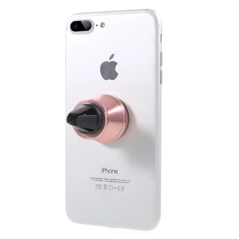 Magnetic Adjustable Angle Universal Mobile Phone Car Mount Holder (Short Version) - Rose Gold Color