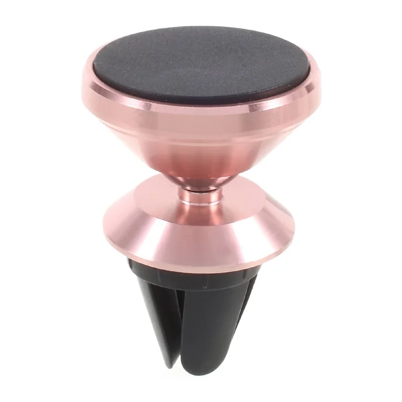 Magnetic Adjustable Angle Universal Mobile Phone Car Mount Holder (Short Version) - Rose Gold Color