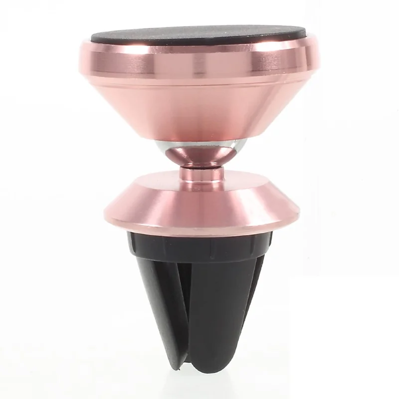 Magnetic Adjustable Angle Universal Mobile Phone Car Mount Holder (Short Version) - Rose Gold Color