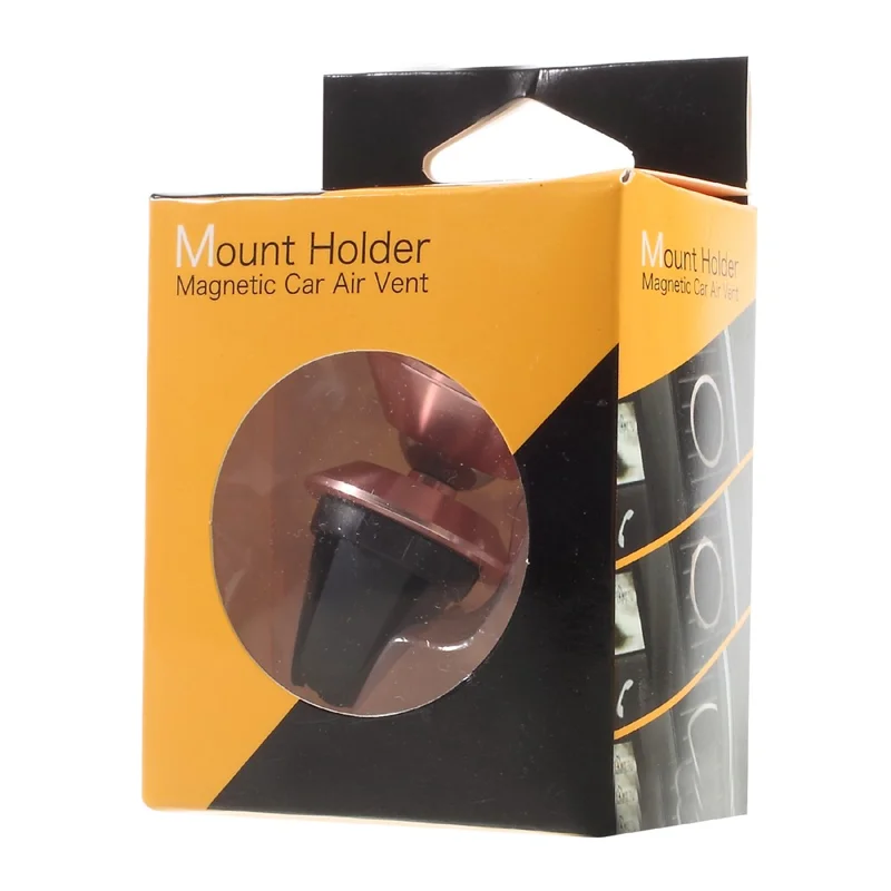 Magnetic Adjustable Angle Universal Mobile Phone Car Mount Holder (Short Version) - Rose Gold Color