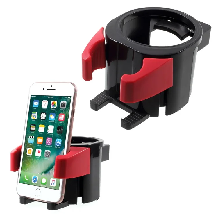 Multi-functional 2-in-1 Air Outlet Drink Holder Car Mount - Red
