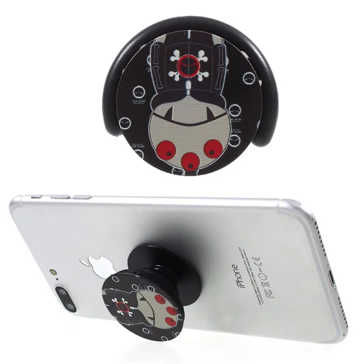 NXE Mobile Phone Finger Grip Expanding Mount for iPhone Samsung Smartphone - Cute Doll Pattern