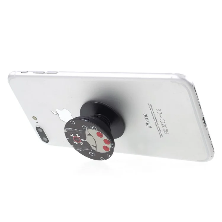 NXE Mobile Phone Finger Grip Expanding Mount for iPhone Samsung Smartphone - Cute Doll Pattern