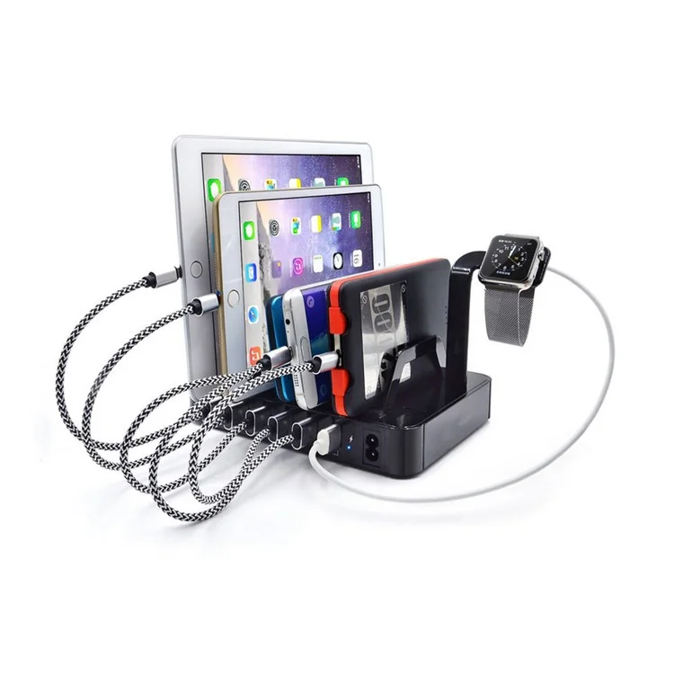 YM-UD03 Universal 50W 6 Ports USB Charging Dock Charging Stand for Apple Watch iPhone iPad Samsung
