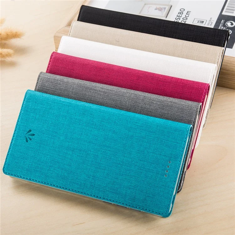 VILI DMX Style Cross Texture Card Holder Leather Case Cover for BlackBerry Motion - Grey